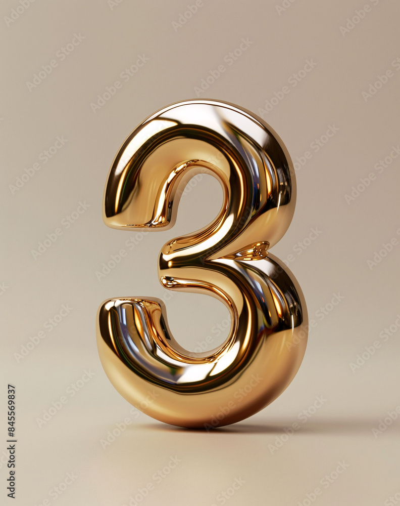 Poster 3d rendering digital font big sale event countdown concept element