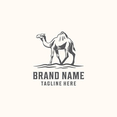 Camel Animal Logo Template Design Inspiration. Camel Farm Logo.