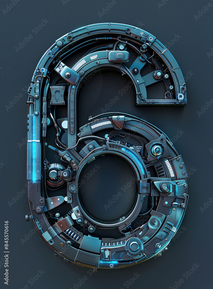 Poster 3d rendering digital font big sale event countdown concept element