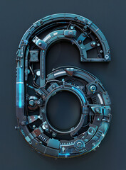 Naklejka premium 3d rendering digital font big sale event countdown concept element
