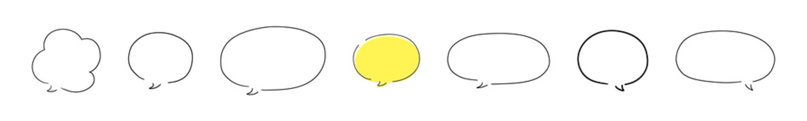 ペンの手書き吹き出しセット