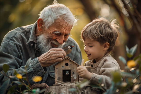 grandfather educating_grandchildren_