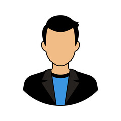 avatar or profile of unknown anonymous people. Man, people.