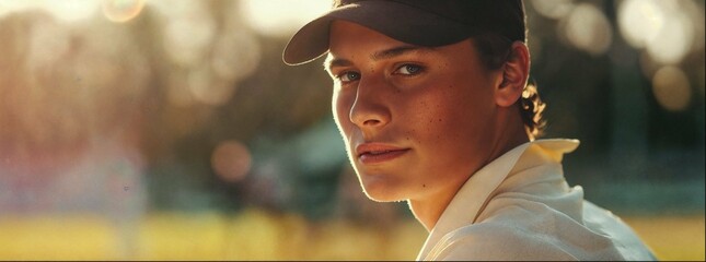 Golf competition. A close up male portrait.