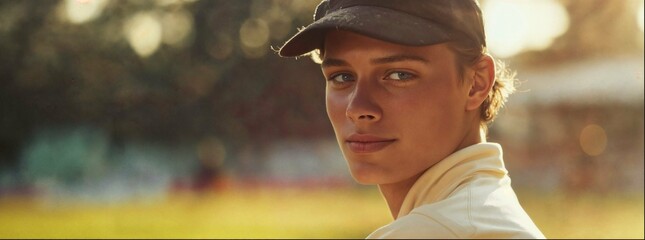Golf competition. A close up male portrait.