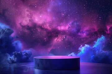 Cosmic Display: A Black Stage for Presentation