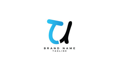 TU, UT, Abstract initial monogram letter alphabet logo design