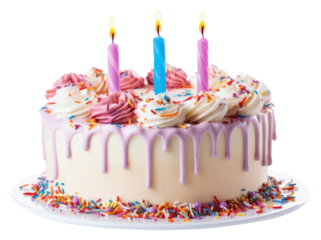 PNG Vanila birthday cake dessert icing cream.