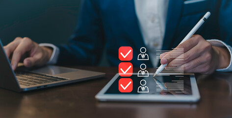 HR management, Leader with idea and innovation the administration of human resources within an organization on recruitment, training, conflict resolution and fostering a productive organizational