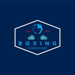 Boxing logo templat vector. Boxing concept