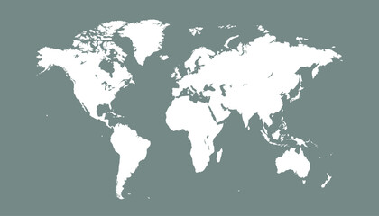 World map. Modern color vector map. Silhouette map.	