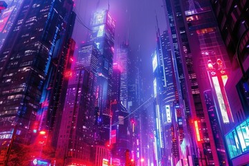 Fototapeta premium Neon Noir Chronicles: Tales from the Edge