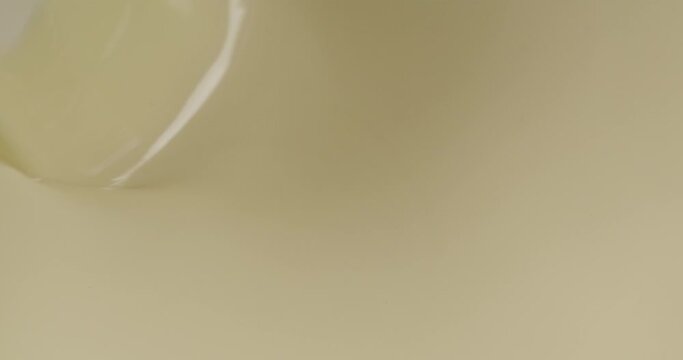 Close up of stirring pink chocolate