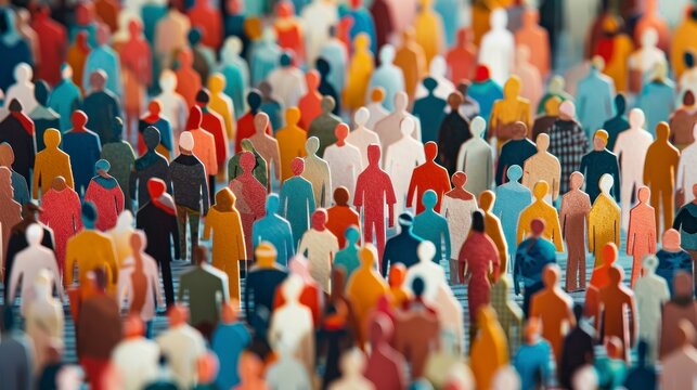 Artistic representation using paper cut-outs to convey the power of diverse groups working as one.