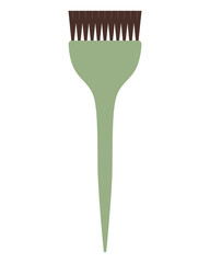 Hair coloring brush. Professional hairdressing tool. Isolated vector illustration in clip art style.