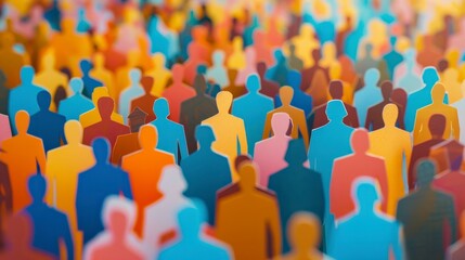 Multicolored paper figures symbolize unity within a diverse community.