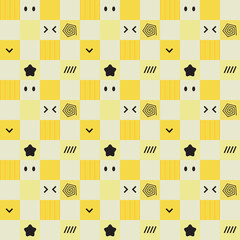 seamless pattern with monsters