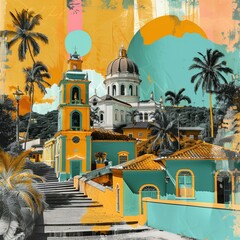 Colonial Architecture and Baroque Churches of Olinda Art Collage

