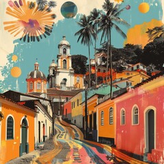 Colonial Architecture and Baroque Churches of Olinda Art Collage

