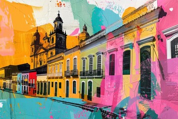 Colonial Architecture and Baroque Churches of Olinda Art Collage

