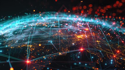 Database Network Topology: Earth's Connected Nodes