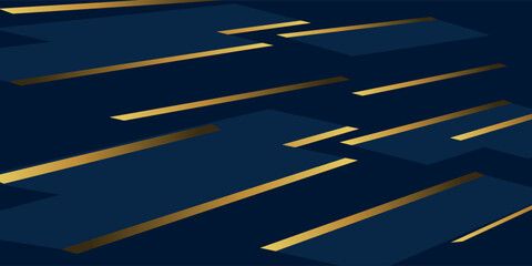 luxury premium blue background and gold lines