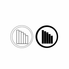 Obraz premium two black and white signal icons in a neat circle design on a white background