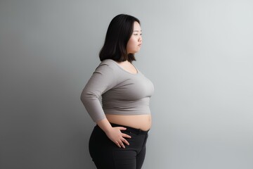痩せたいのにダイエットに失敗してまた太ったことに悩む肥満女性
