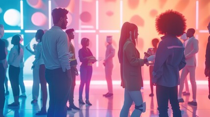 Naklejka premium Fusion of Possibilities: Exploring AI Integration in Diverse Settings