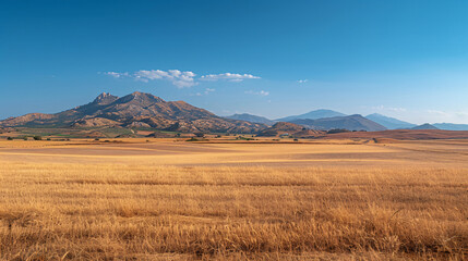 Obraz premium Scenic view of a valley surrounded by mountains, highlighting the natural beauty of Arabia