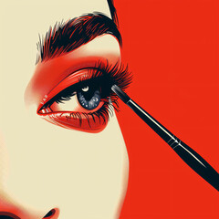 abstract portrait - woman with a makeup