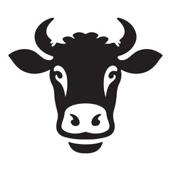 A cow head shape vector art illustration