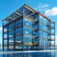 Obraz premium Digital Blueprint: Software-Defined Concrete Structure
