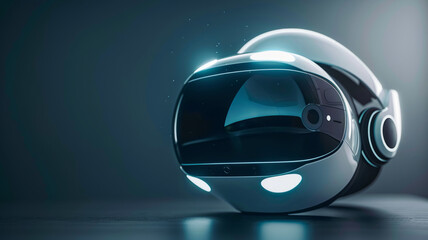 Fototapeta premium A futuristic VR headset with sleek design and illuminated accents.