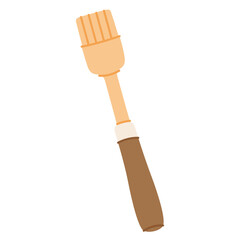 Baking silicone brush. Kitchen bakery tool. Cooking culinary supply, appliance, item for confectionery. Bakers utensil.