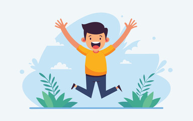 illustration_vector_Happy_male_character_show_ (3) (2).eps