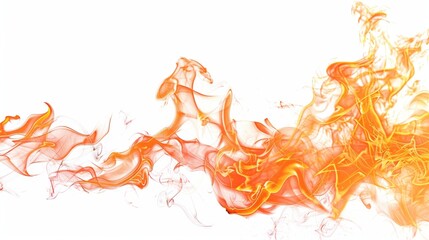 Dynamic Flow of Abstract Orange Flames, Generative AI