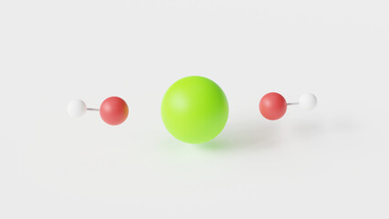 calcium hydroxide molecule 3d, molecular structure, ball and stick model, structural chemical formula e526