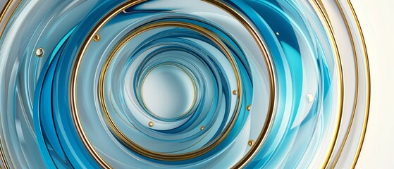 Abstract blue circle 3D background design