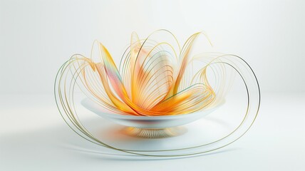 Abstract pastel colorful wave 3D background