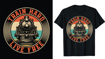Train T-Shirt, Train Lovers, Railroad T Shirts, Railroad Shirt, Train Tshirt, Steam Engine  Gifts for Men, Locomotive Shirt, Railroad Gift, Retro Train Tee, Steam Engine T-Shirt © Trendy