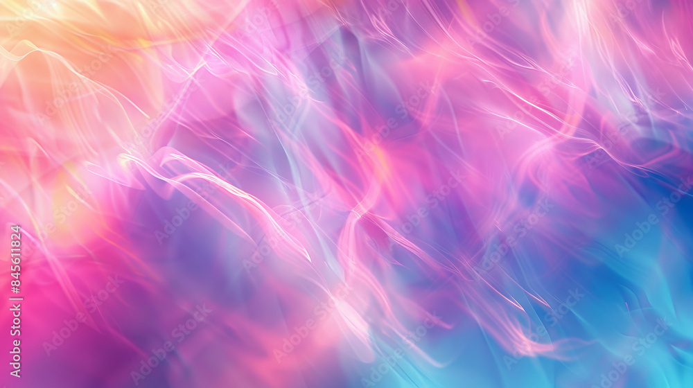 Poster abstract image featuring flowing pink and blue light waves, creating a dynamic and vibrant visual ef