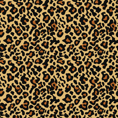 
leopard seamless print animal background vector leopard skin texture