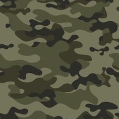 
forest camouflage pattern khaki background repeat texture military vector illustration