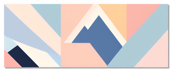 illustrazione con elementi geometrici a tema astratto contemporaneo