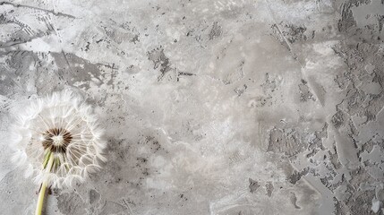 Elegant condolence card featuring a dandelion on a neutral background An elegant condolence card with a diverse design featuring a dandelion motif on a neutral background. Concept Condolence Card