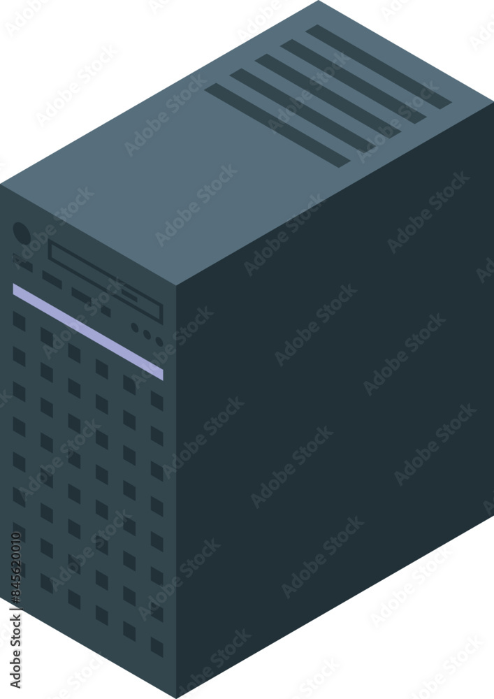 Poster large data server is processing and storing information with a cooling system