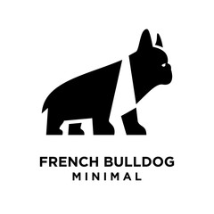 French bulldog Logo icon design illustration template