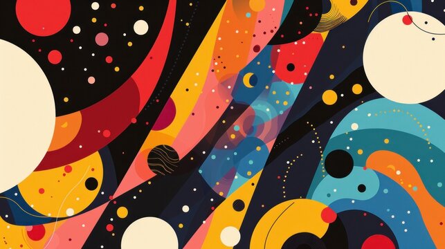 Celebrate the richness of artistic diversity with an abstract background showcasing various illustration styles, inviting personalized content to take center stage