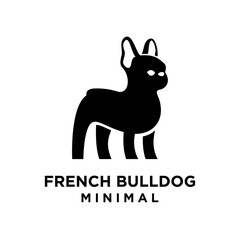 French bulldog Logo icon design illustration template